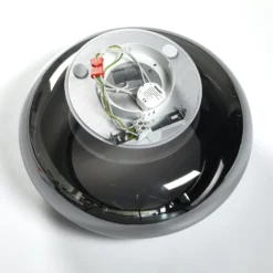 Lucande Lámpara LED de techo Mijo, Ø 43 cm, gris humo, cristal