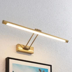 Lucande Lámpara LED para cuadros Dimitrij, latón, metal, 54 cm
