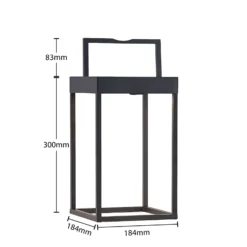 Lucande Lámpara LED solar Lynzy, 38 cm, negra, metal, IP65