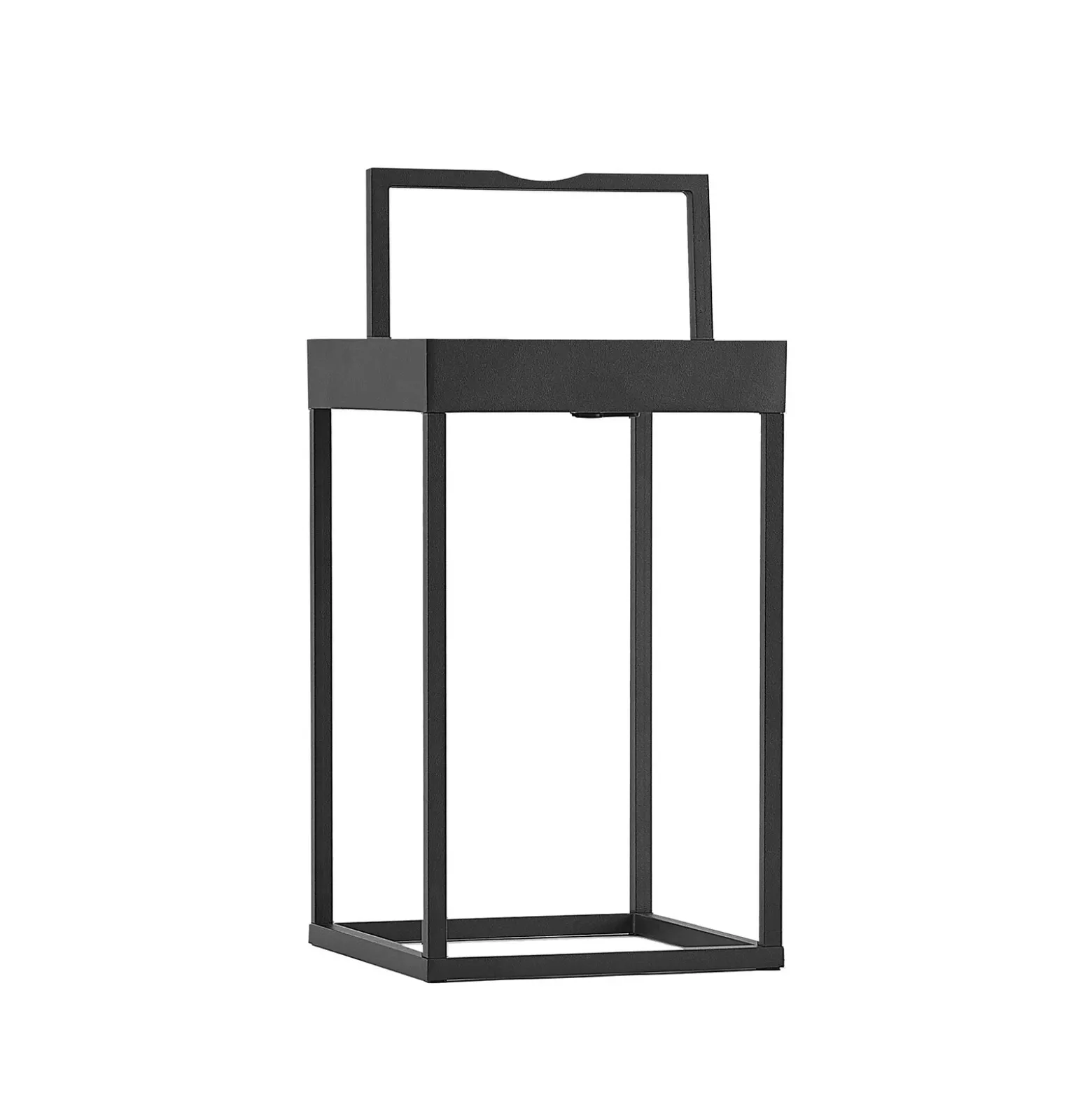 Lucande Lámpara LED solar Lynzy, 38 cm, negra, metal, IP65