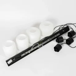 Lucande Lomeris lámpara colgante, 4 luces, blanco
