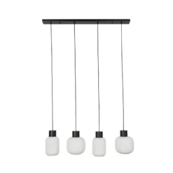 Lucande Lomeris lámpara colgante, 4 luces, blanco