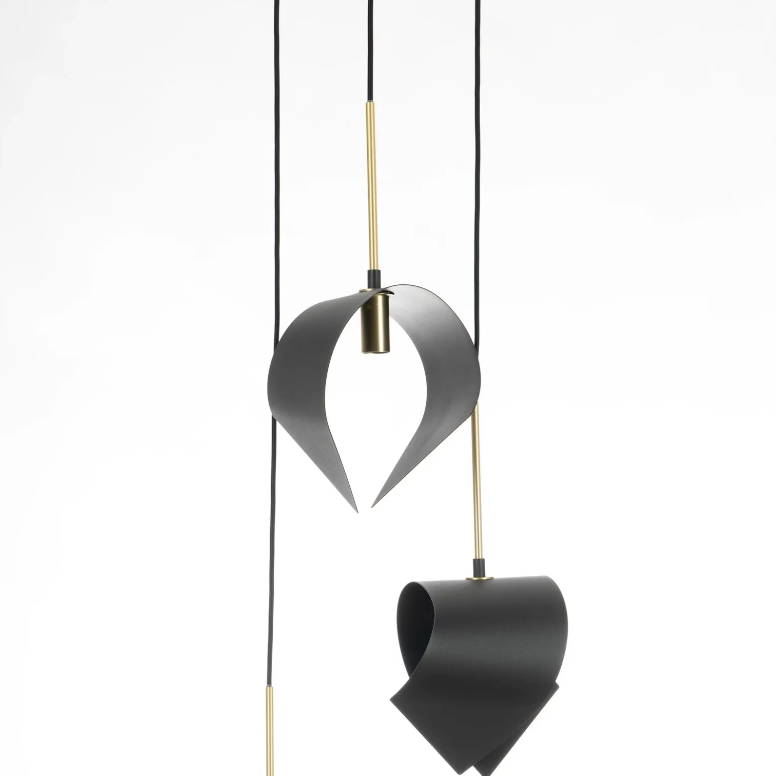 Lucande Mikolay lámpara colgante, 3 luces, negro