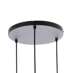 Lucande Mikolay lámpara colgante, 3 luces, negro