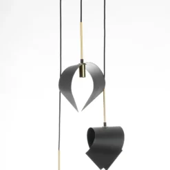 Lucande Mikolay lámpara colgante, 3 luces, negro