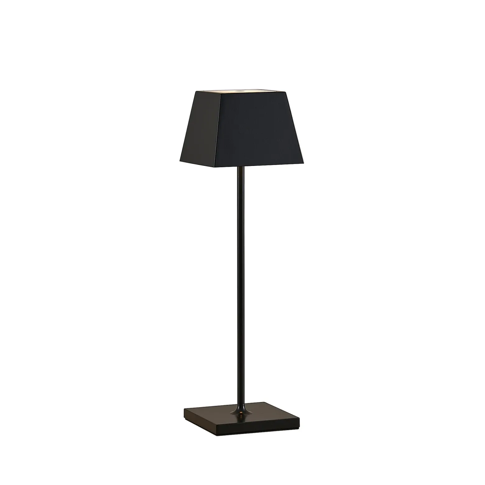 Lucande Patini lámpara de mesa LED exterior, negro