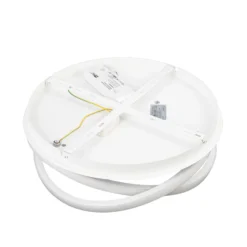 Lucande Plafón LED Aldric, blanco, aluminio, Ø 45 cm