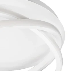 Lucande Plafón LED Aldric, blanco, aluminio, Ø 45 cm