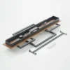 Lucande Plafón LED Chariska, 95cm, negro, madera, CCT