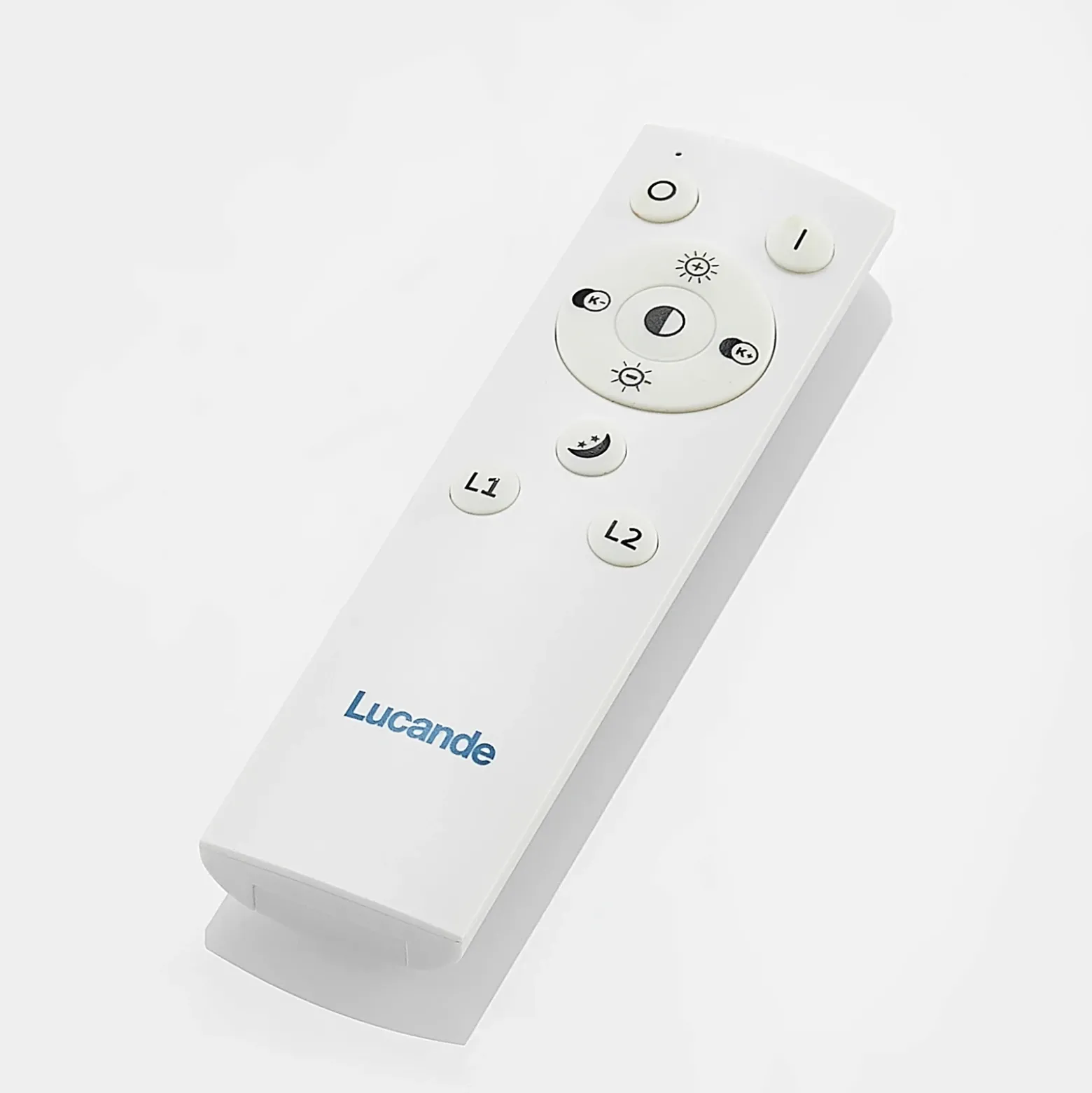 Lucande Plafón LED Chariska, 95cm, negro, madera, CCT