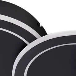 Lucande Plafón LED Diala, negro, metal, 96 cm