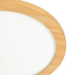Lucande Plafón LED Joren, Ø 38 cm, madera, CCT, control remoto