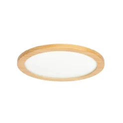 Lucande Plafón LED Joren, Ø 38 cm, madera, CCT, control remoto