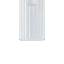 Lucande Plafón LED Korvitha, 5 luces, gris, cristal