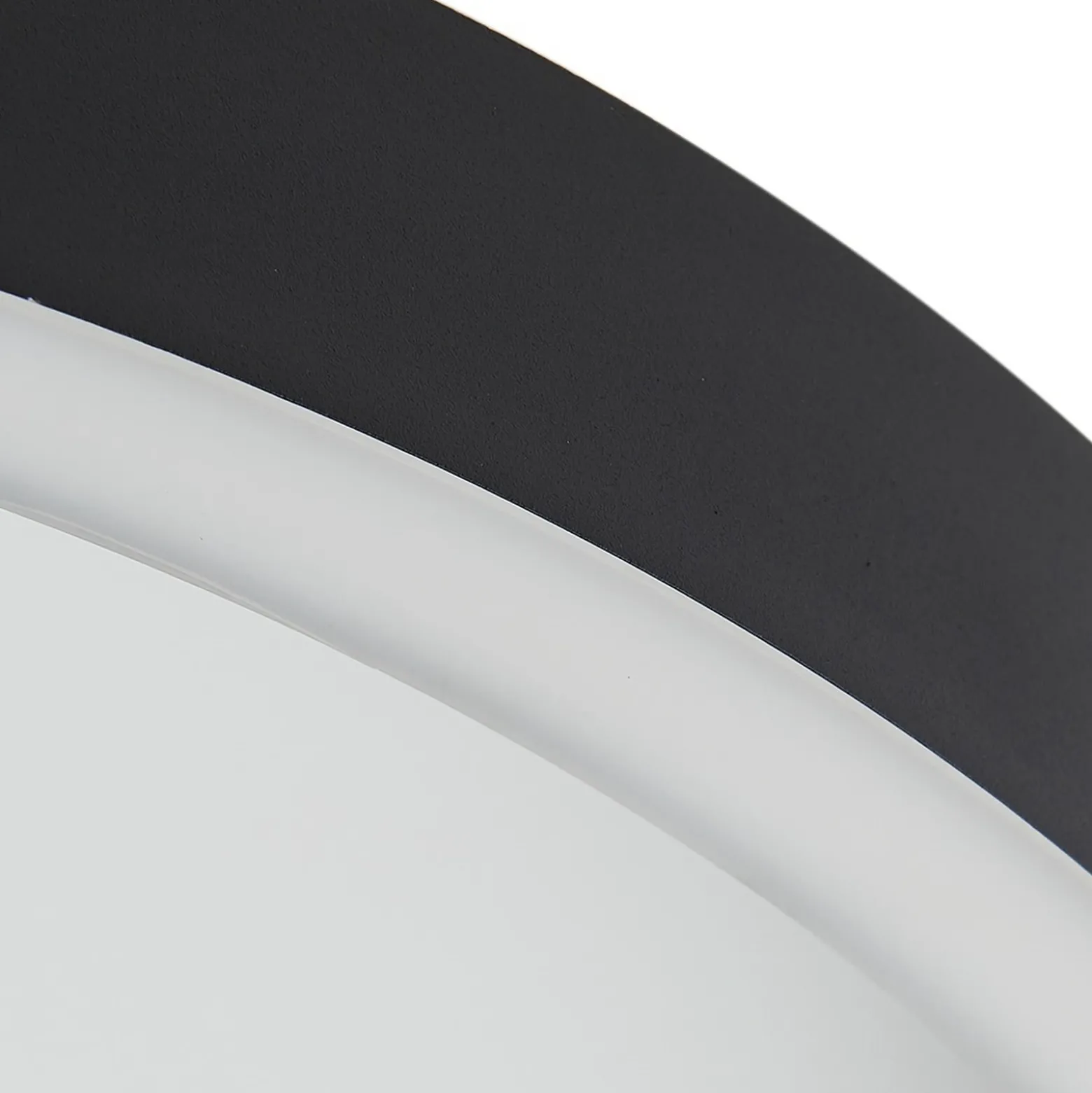 Lucande plafón LED Rotundo, Ø 40 cm, negro, atenuable