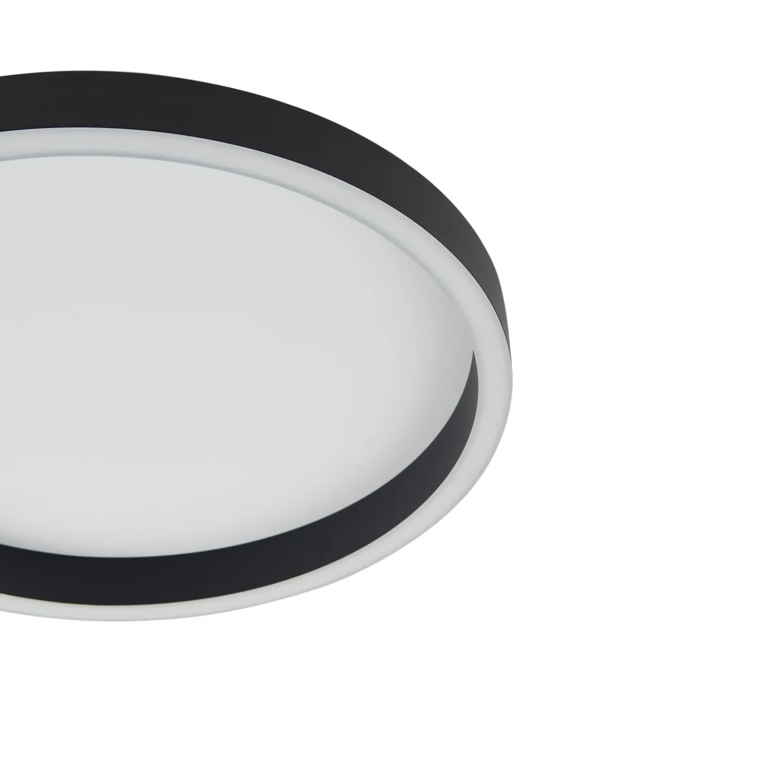 Lucande plafón LED Rotundo, Ø 40 cm, negro, atenuable