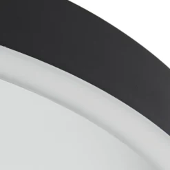 Lucande plafón LED Rotundo, Ø 40 cm, negro, atenuable