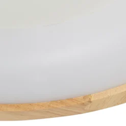 Lucande Plafón LED Samvel, Ø 40 cm, madera