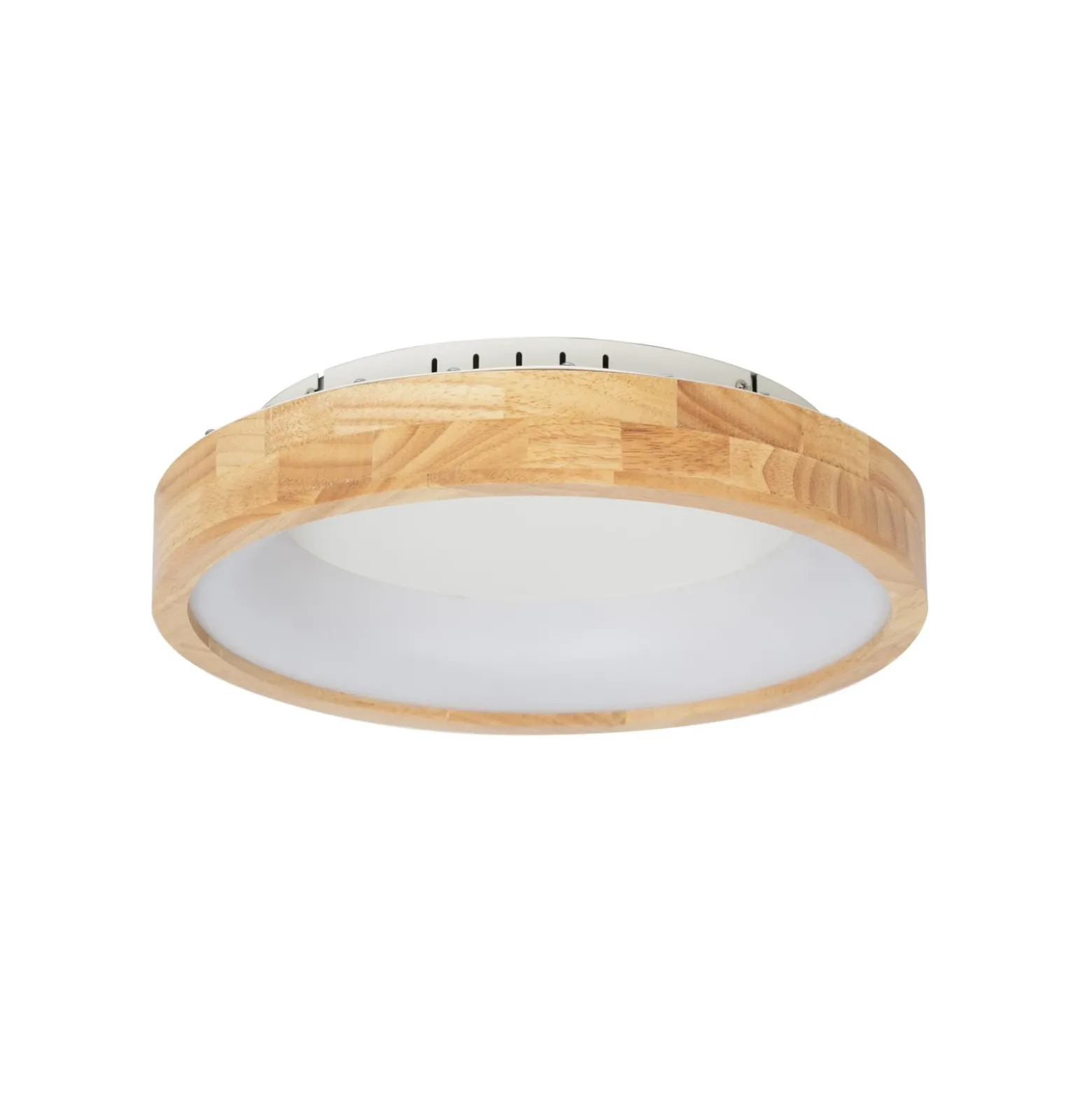 Lucande Plafón LED Samvel, Ø 40 cm, madera
