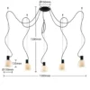 Lucande Serina lámpara colgante, 5 luces, blanco