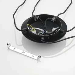 Lucande Serina lámpara colgante, 5 luces, blanco