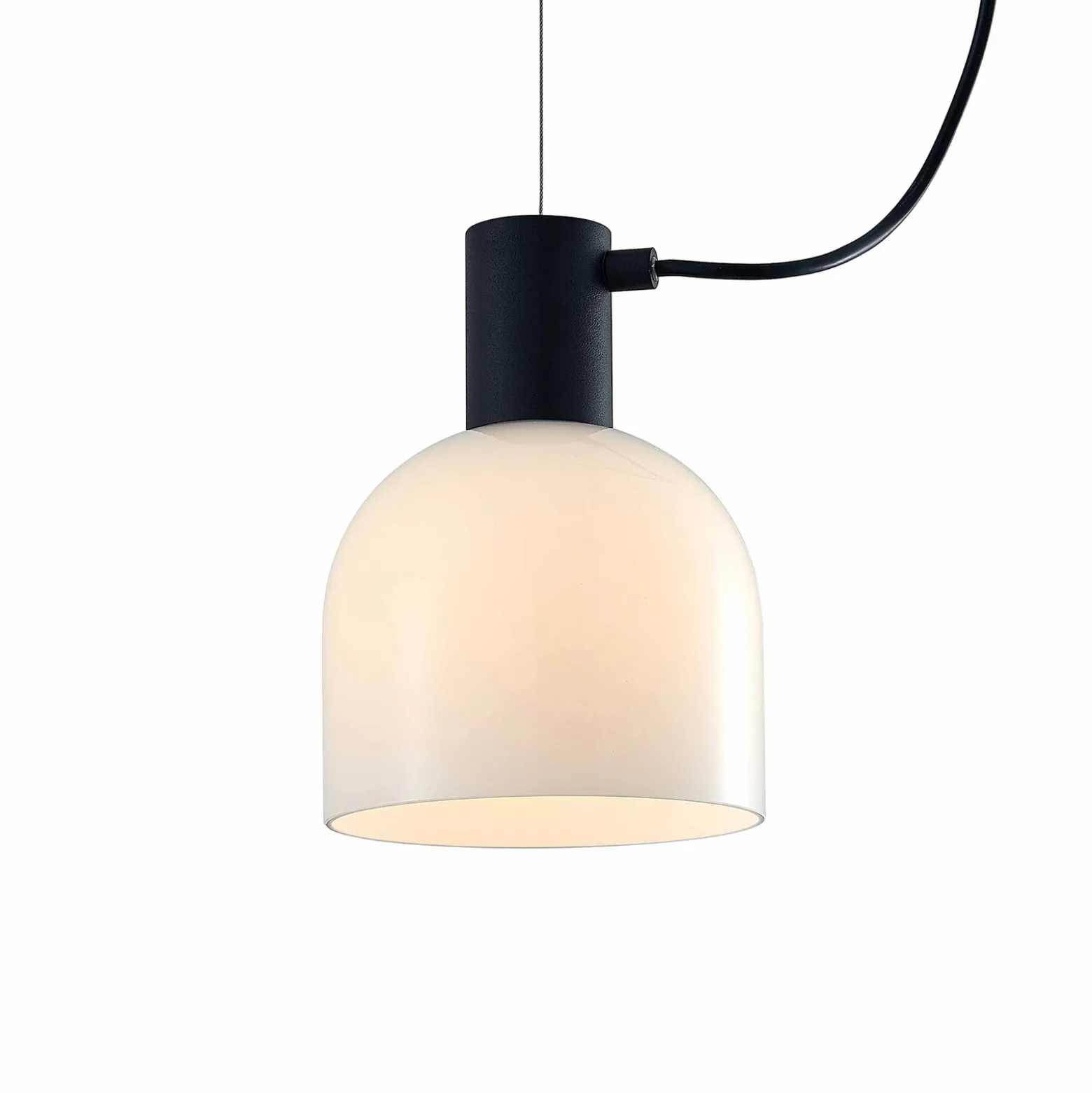 Lucande Serina lámpara colgante, 3 luces, blanco