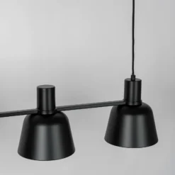 Lucande Servan lámpara colgante, negro, 4 luces