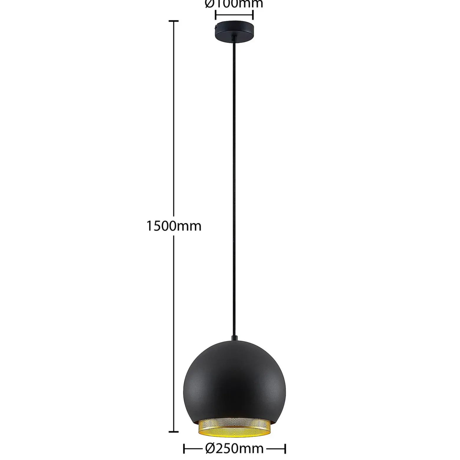 Lucande Sivanel lámpara colgante, 1 luz, 25 cm