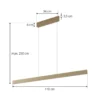 Lucande Smart LED lámpara colgante Mylosh, oro, CCT, Tuya