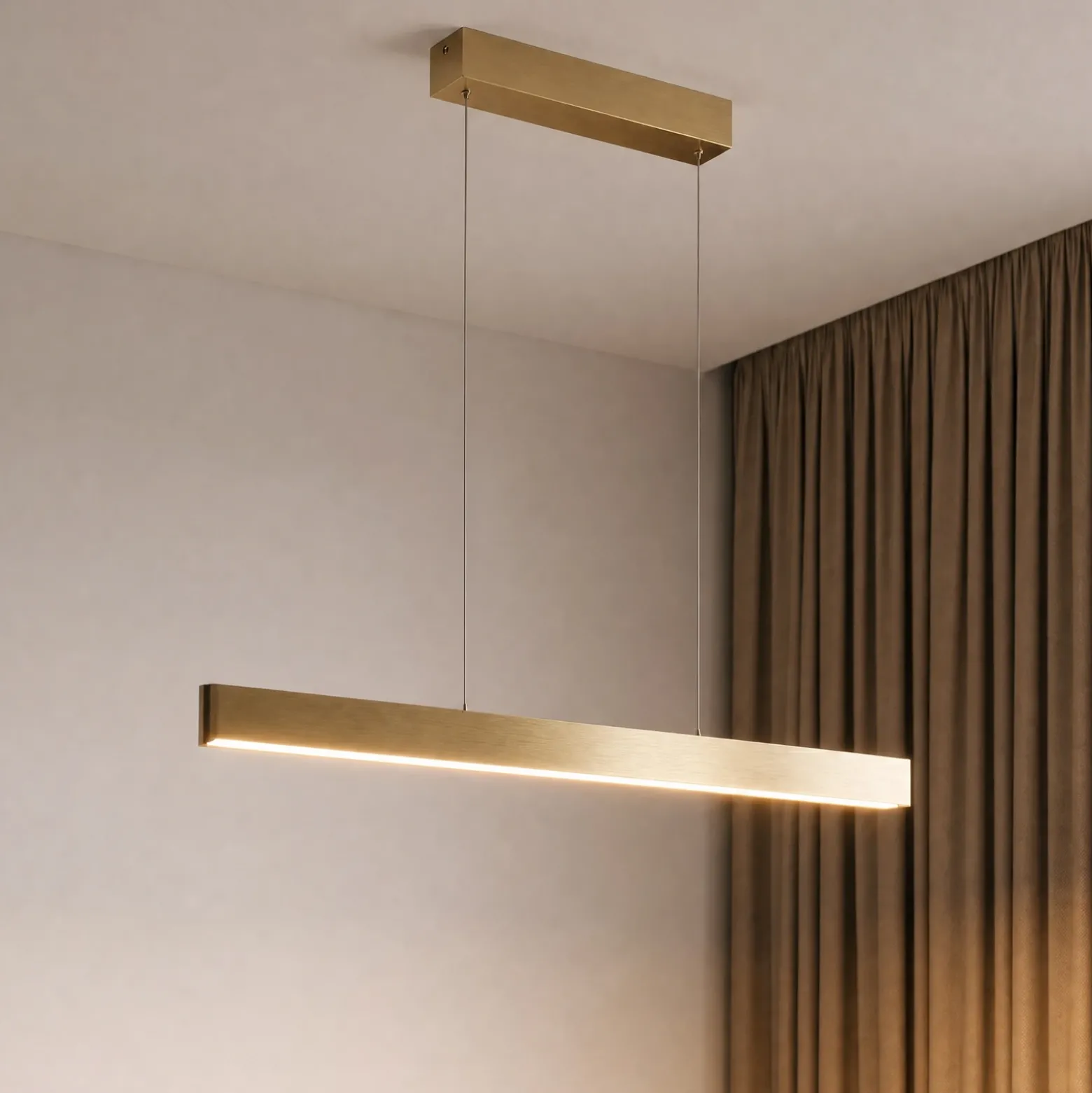Lucande Smart LED lámpara colgante Mylosh, oro, CCT, Tuya