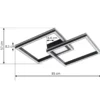 Lucande Smart LED lámpara de techo Tjado, 85cm, negro, RGB, CCT