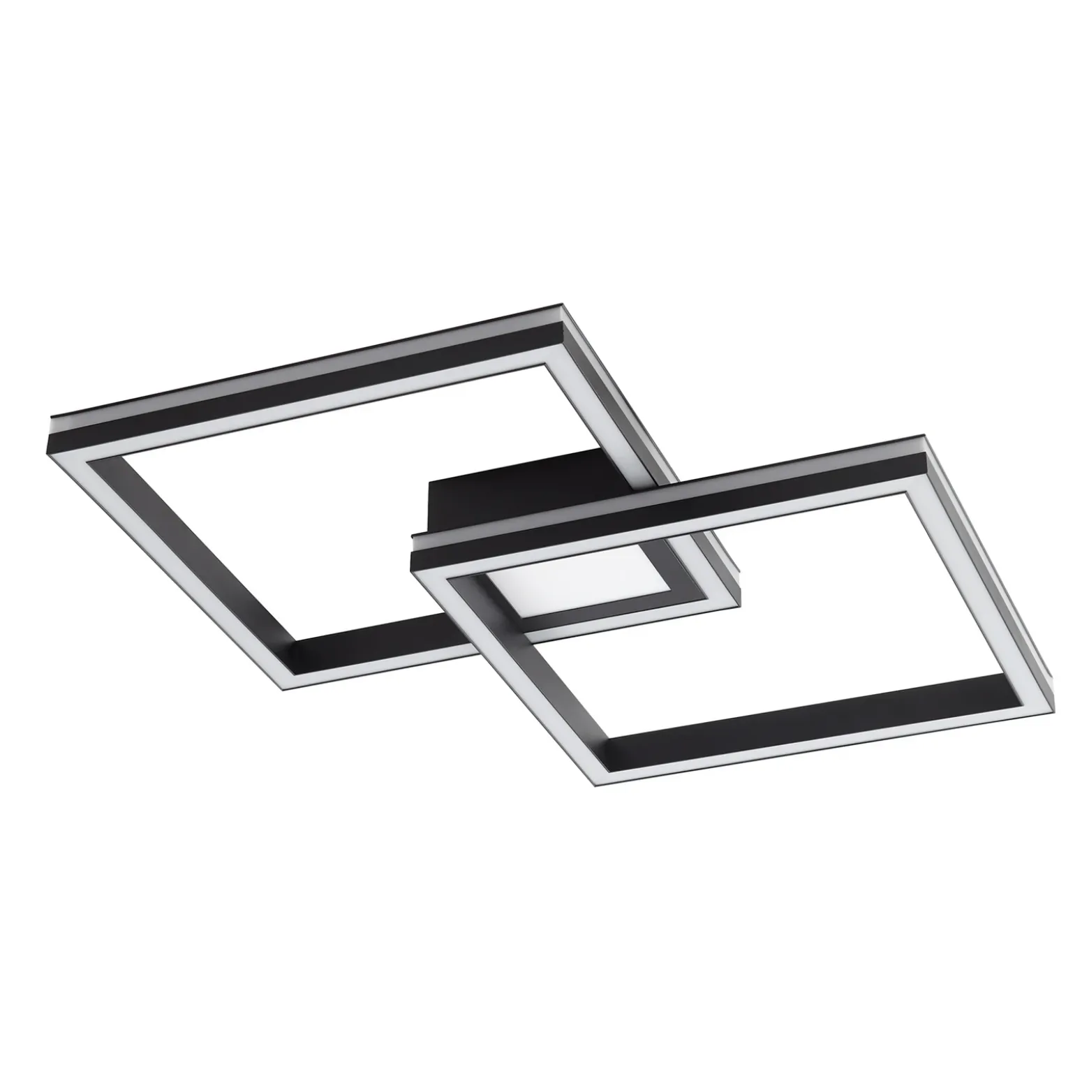 Lucande Smart LED lámpara de techo Tjado, 85cm, negro, RGB, CCT