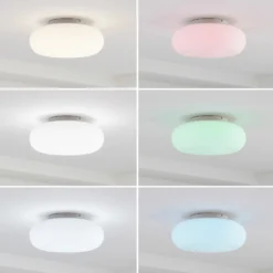Lucande Smart LED plafón Bolti, blanco, RGBW, CCT, Tuya