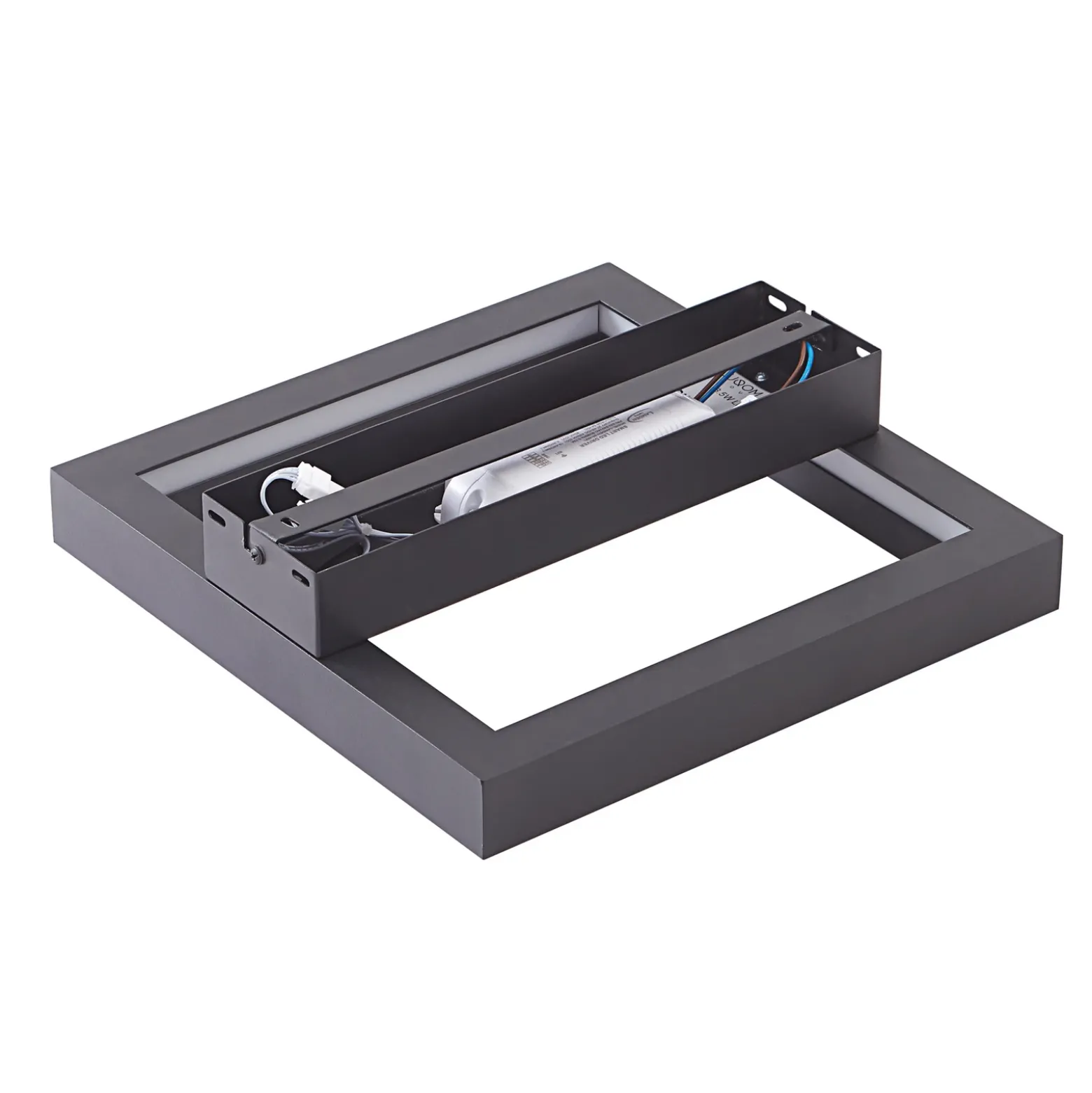 Lucande Smart LED plafón Tjado, 30 cm, negro, RGBW