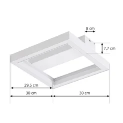 Lucande Smart LED plafón Tjado, 30 cm, blanco, RGBW