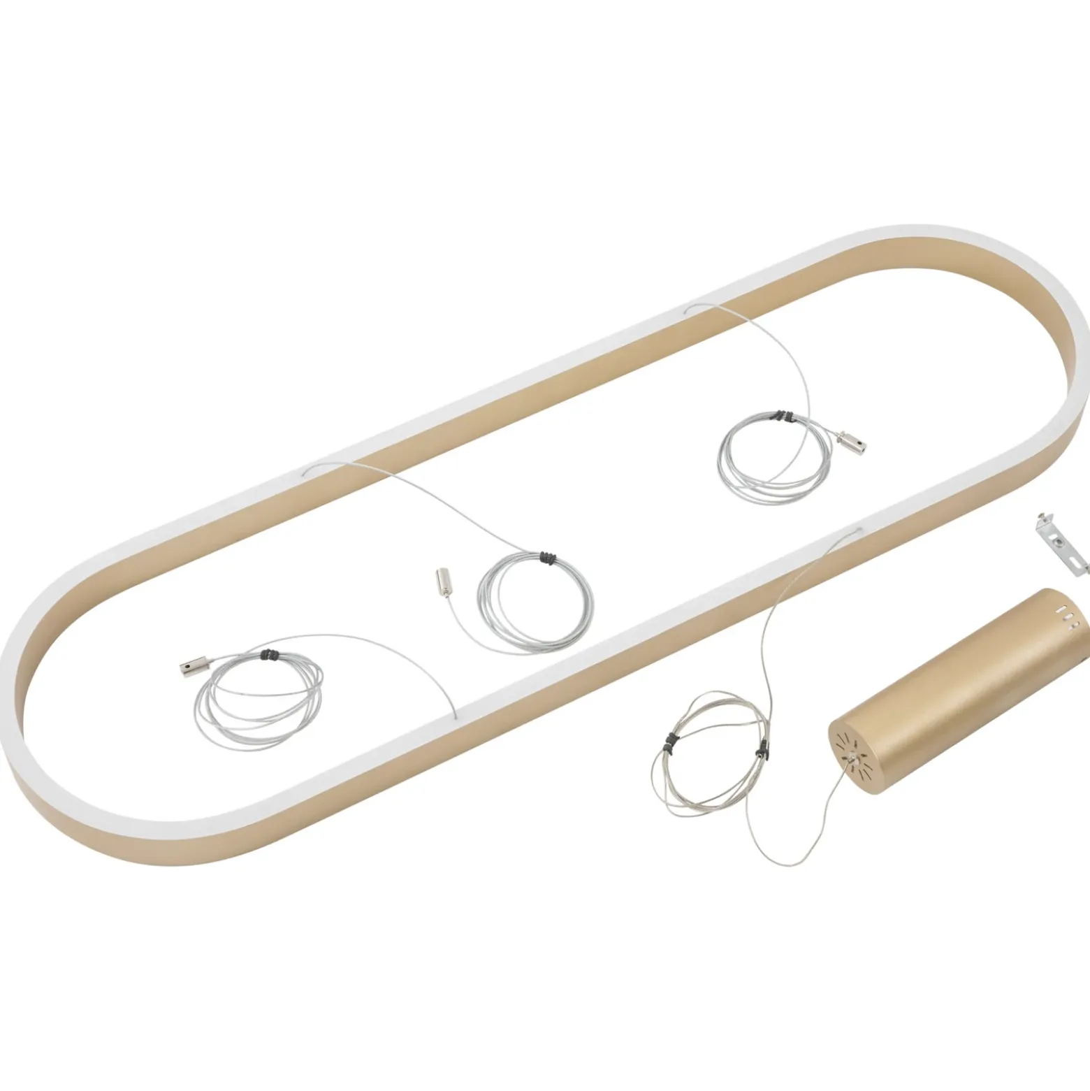 Lucande Smart lámpara colgante LED Melinay, dorada, CCT, Tuya