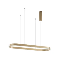 Lucande Smart lámpara colgante LED Melinay, dorada, CCT, Tuya