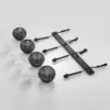 Lucande Tetira colgante, 4 luces, largo, negro