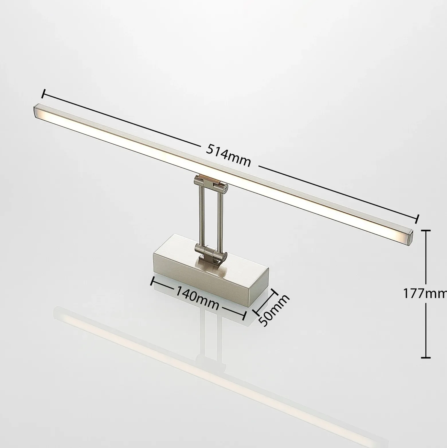 Lucande Thibaud lámpara LED cuadros níquel 51,4 cm