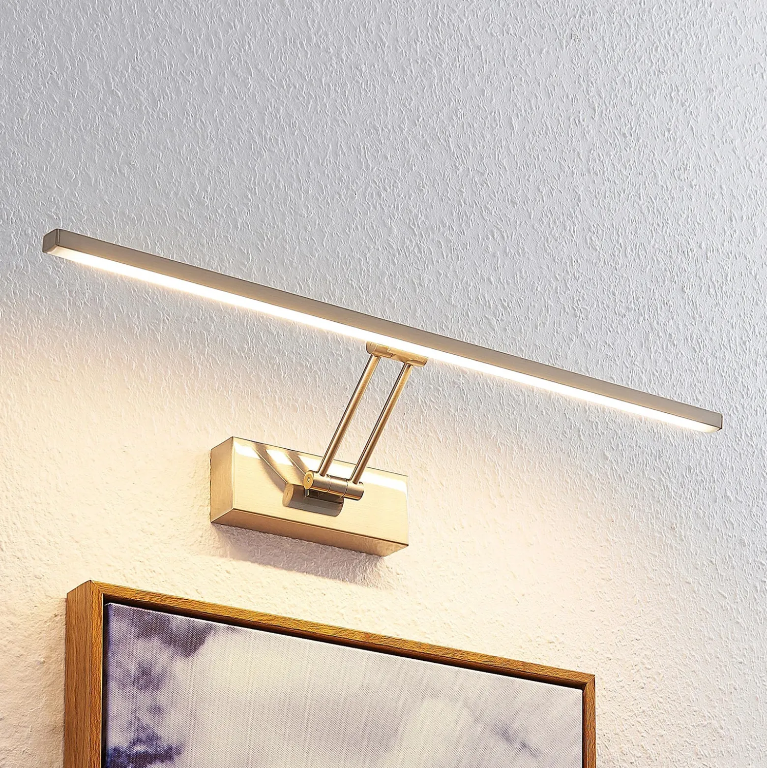 Lucande Thibaud lámpara LED cuadros níquel 51,4 cm