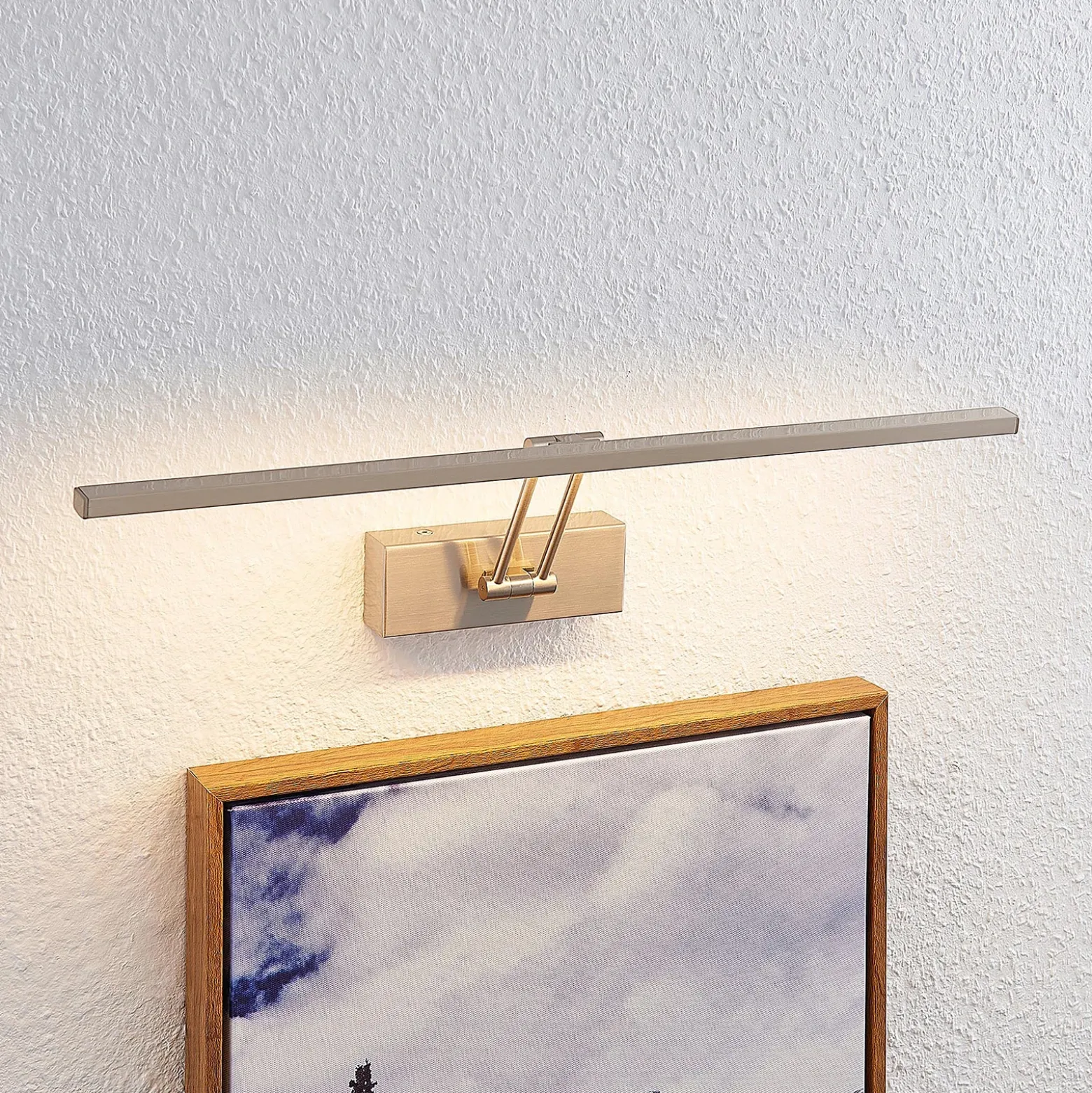 Lucande Thibaud lámpara LED cuadros níquel 51,4 cm