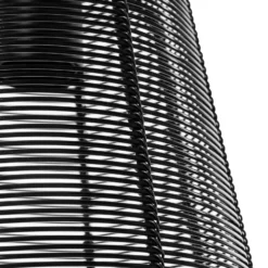 Lucande Tinko lámpara colgante en forma de jaula, negra, 20 cm