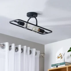 Lucande Tornike aplique de pared, 2 luces, hierro