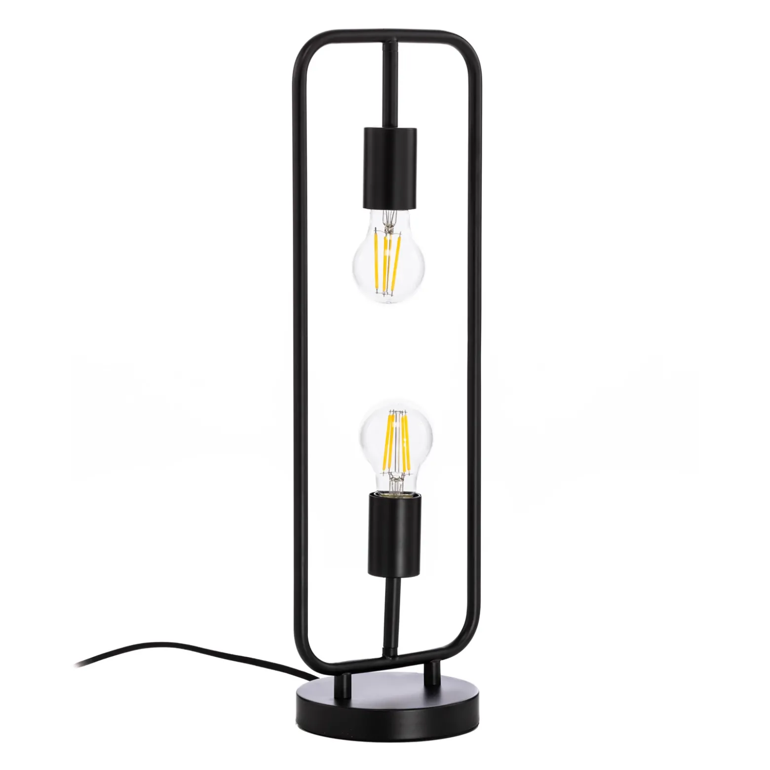 Lucande Tornike lámpara de mesa, 2 luces, hierro
