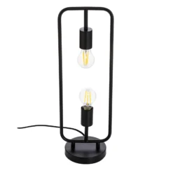 Lucande Tornike lámpara de mesa, 2 luces, hierro