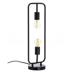 Lucande Tornike lámpara de mesa, 2 luces, hierro
