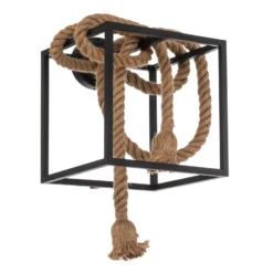 Lucande Vlados aplique de pared de diseño, jaula, 29 cm