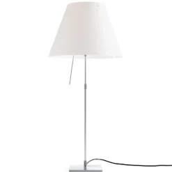 Luceplan Costanza de mesa aluminio blanco, difusor