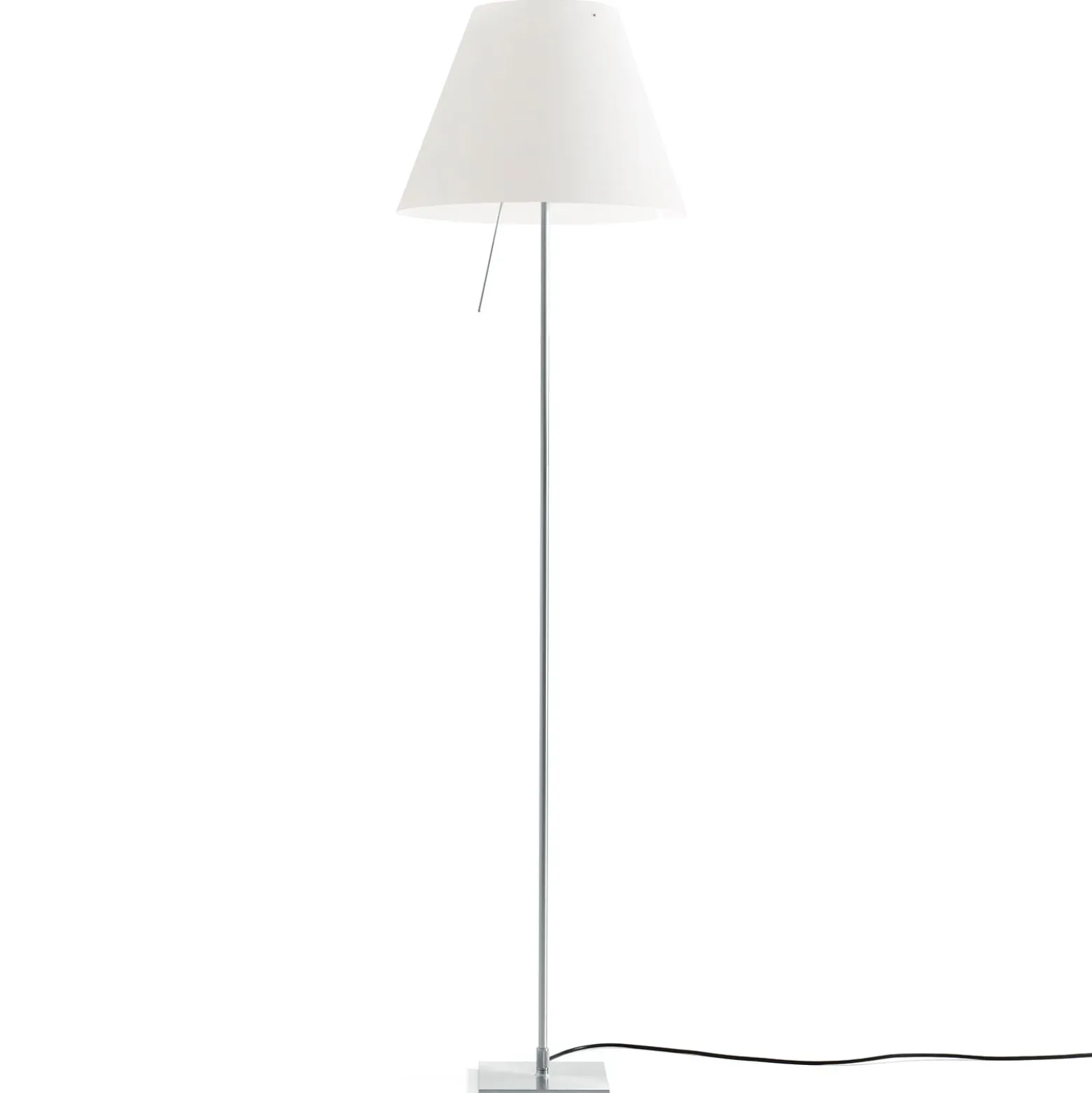 Luceplan Costanza lámpara de pie D13tif, aluminio/blanco