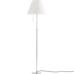Luceplan Costanza lámpara de pie D13t, aluminio/blanco